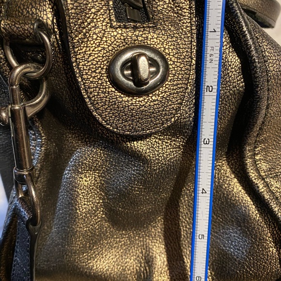 Coach Rhyder gold metallic leather satchel - Picture 2 of 16